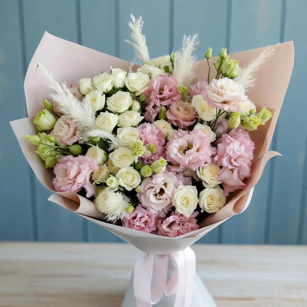 Букет цветов из: Альстромерии и Розы в Березово Воронежской области