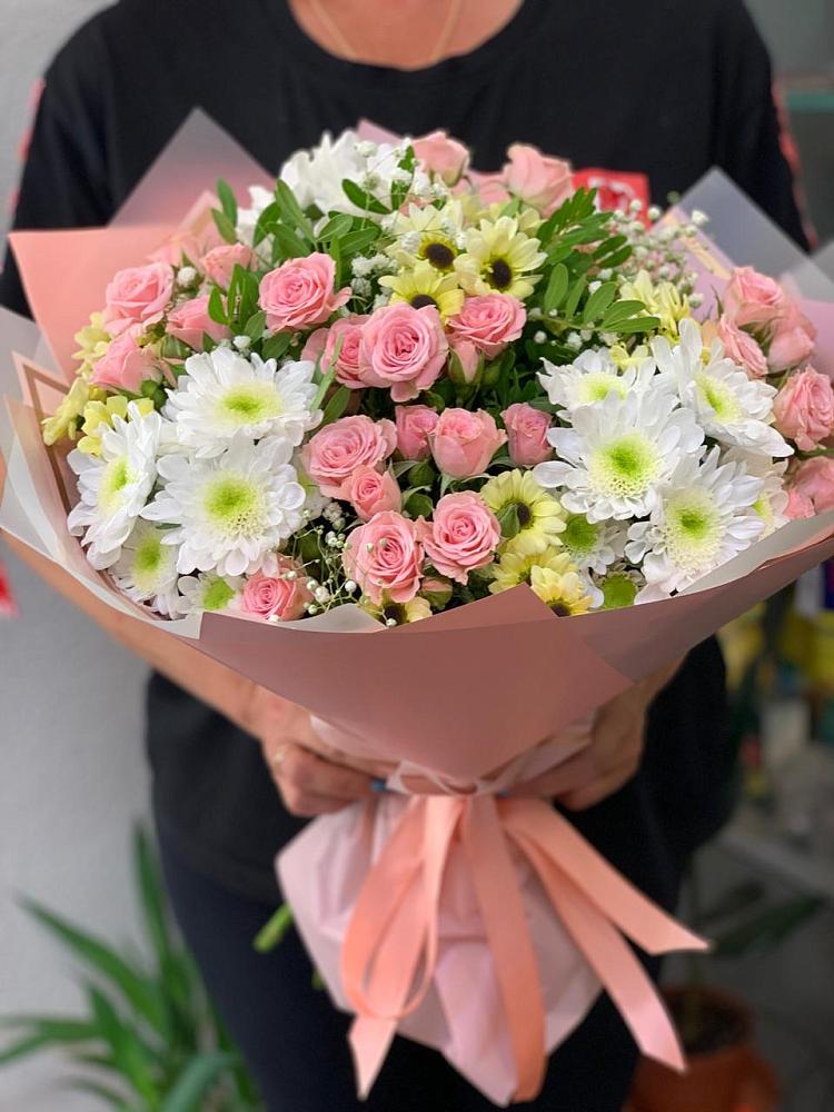 Букет цветов из: Розы и Хризантемы в Березово Воронежской области