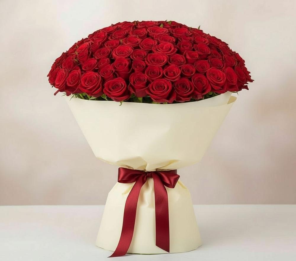 Букет 101 Красная роза Милано в Березово Воронежской области