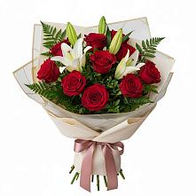Букет цветов из:  Лилии и Розы в Березово Воронежской области