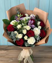 Букет цветов из:  Розы и Альстромерии в Березово Воронежской области