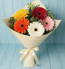 Букет цветов из:  Герберы в Березово Воронежской области
