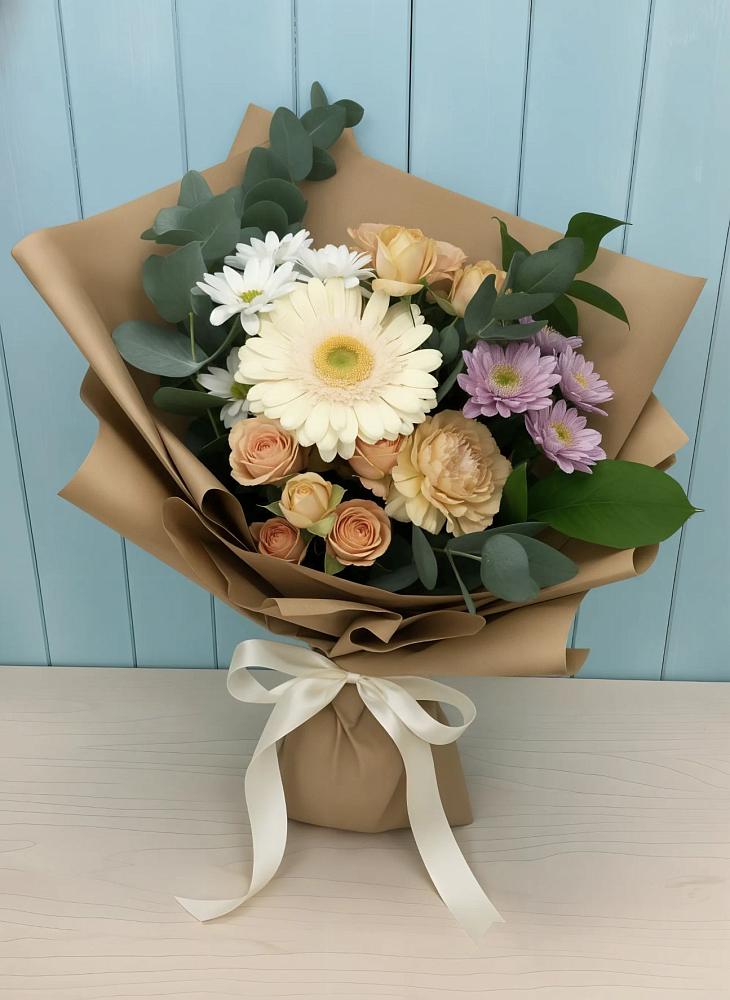 Букет цветов из: Герберы и Хризантемы в Березово Воронежской области