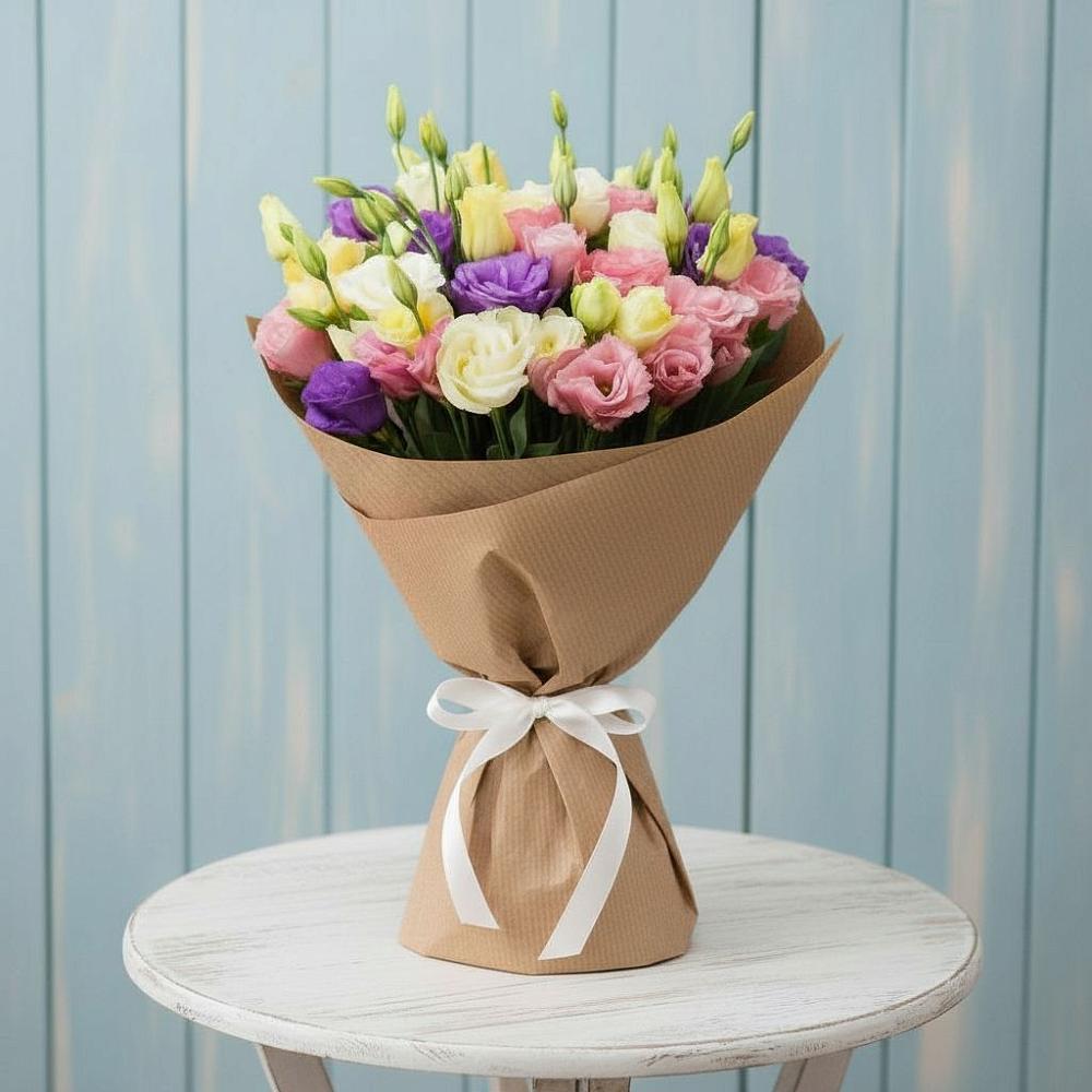 Букет цветов из: Лизиантусы в Березово Воронежской области