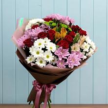 Букет цветов из:  Розы, Хризантемы и Альстромерии #REPLACE_PRED# Березово Воронежской области