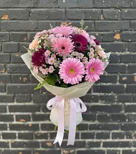 Букет цветов из:  Герберы и Хризантемы в Березово Воронежской области
