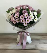 Букет цветов из:  Хризантемы и Розы в Березово Воронежской области