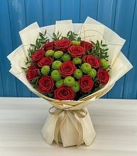 Букет цветов из:  Розы и Хризантемы #REPLACE_PRED# Березово Воронежской области