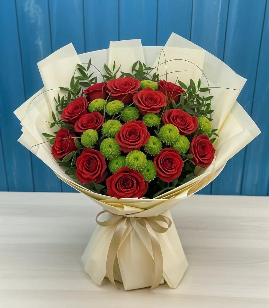 Букет цветов из: Розы и Хризантемы в Березово Воронежской области