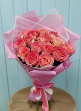 Букет 15 Розовых роз Равель #REPLACE_PRED# Березово Воронежской области