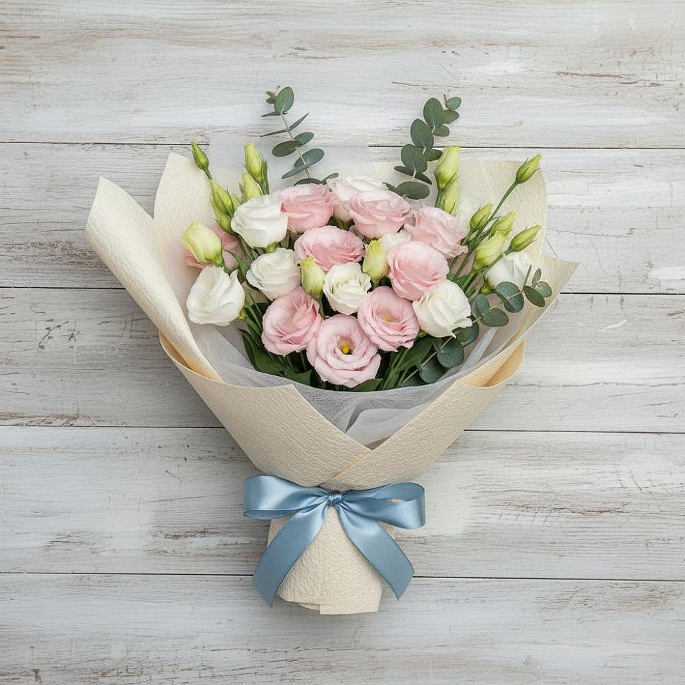 Букет цветов из: Лизиантусы в Березово Воронежской области